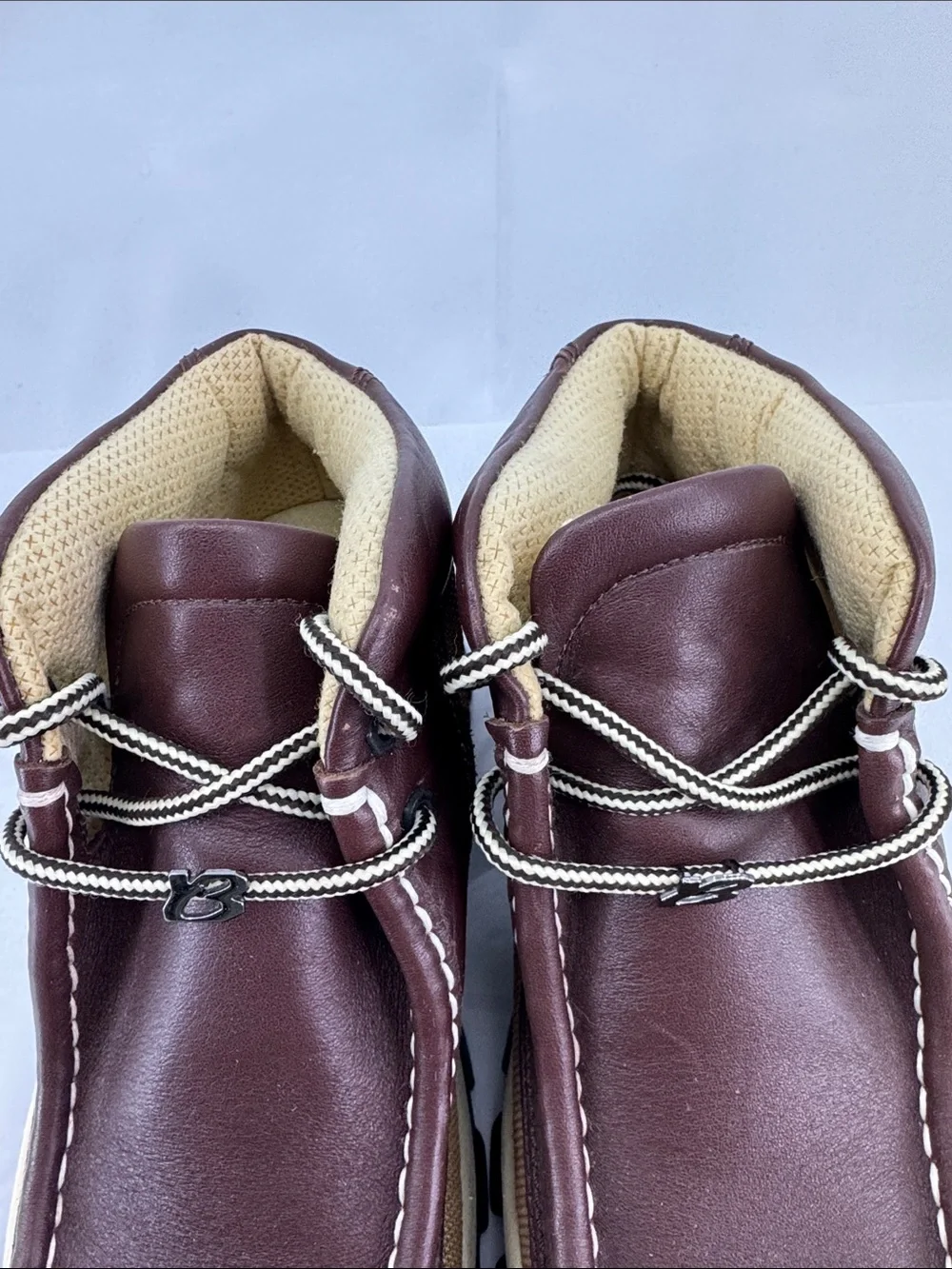 Buffalino B-Boots Brown Leather & Tan Canvas Chukkas Boots, EU 40 M 7.5, W 9
